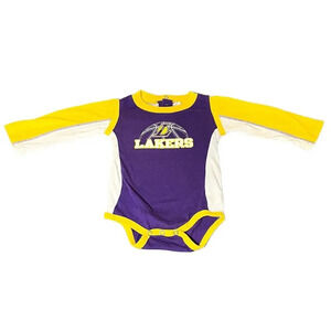 Vintage Lakers Bodysuit One Piece Baby 12M‎ Months Officially Licensed NBA